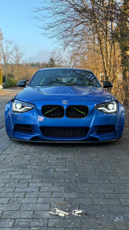 VOLL LED Tagfahrlicht Angel Eyes Scheinwerfer für BMW 1er F20/F21 11-15 schwarz mit dyn. Blinker